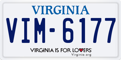 VA license plate VIM6177