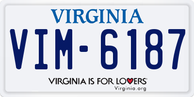 VA license plate VIM6187