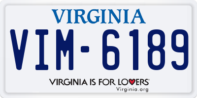 VA license plate VIM6189