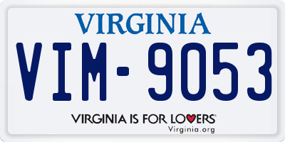 VA license plate VIM9053