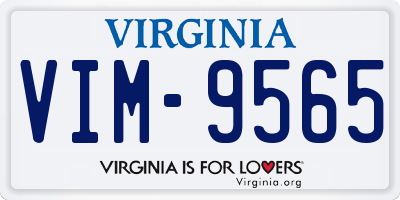 VA license plate VIM9565