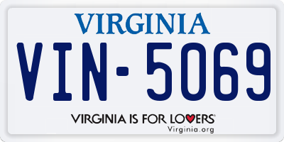 VA license plate VIN5069