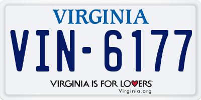 VA license plate VIN6177