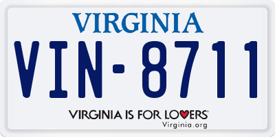 VA license plate VIN8711
