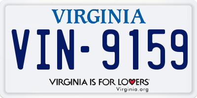 VA license plate VIN9159