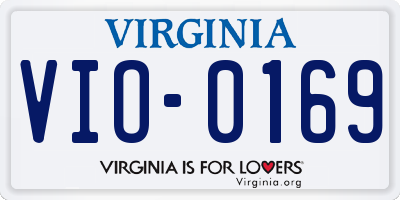VA license plate VIO0169