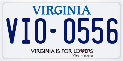 VA license plate VIO0556