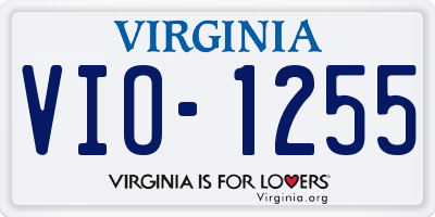 VA license plate VIO1255