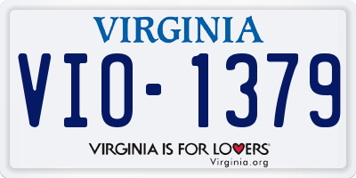 VA license plate VIO1379