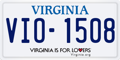 VA license plate VIO1508