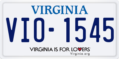 VA license plate VIO1545