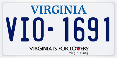 VA license plate VIO1691