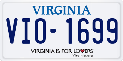VA license plate VIO1699