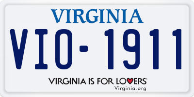 VA license plate VIO1911