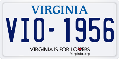 VA license plate VIO1956
