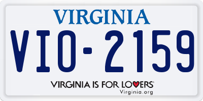 VA license plate VIO2159