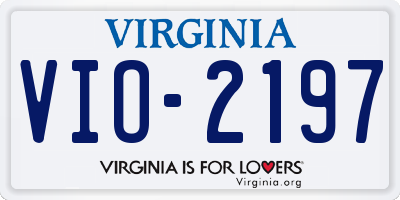 VA license plate VIO2197