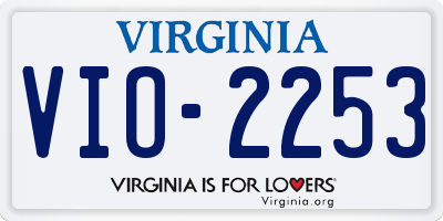 VA license plate VIO2253