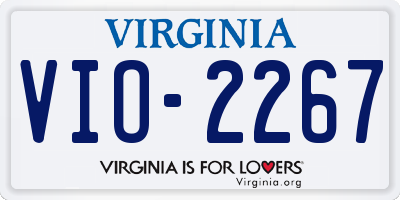VA license plate VIO2267