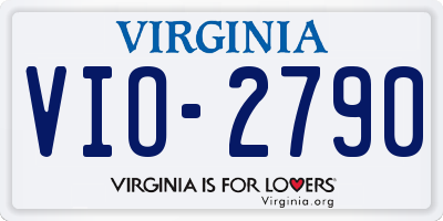 VA license plate VIO2790