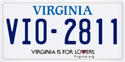VA license plate VIO2811