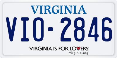 VA license plate VIO2846