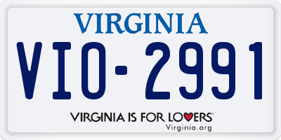 VA license plate VIO2991
