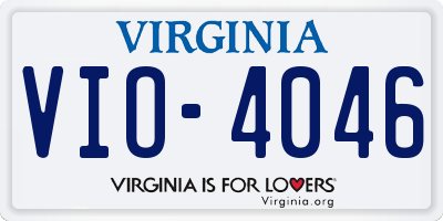 VA license plate VIO4046