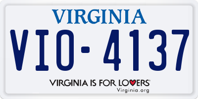 VA license plate VIO4137