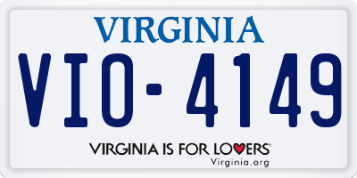 VA license plate VIO4149