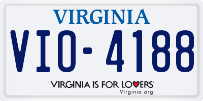 VA license plate VIO4188