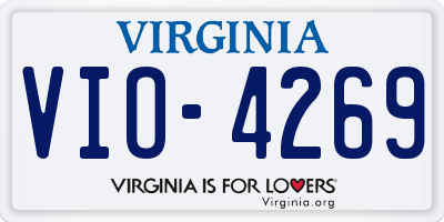VA license plate VIO4269
