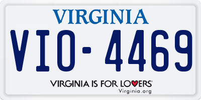 VA license plate VIO4469