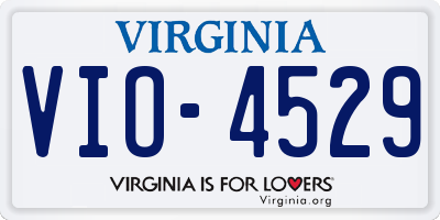 VA license plate VIO4529