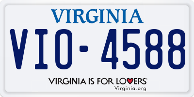 VA license plate VIO4588