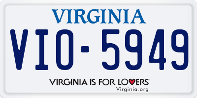 VA license plate VIO5949