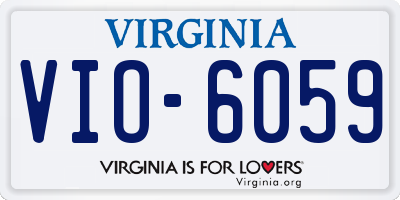 VA license plate VIO6059