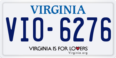 VA license plate VIO6276