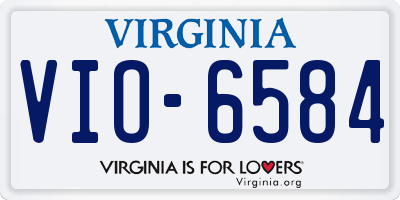 VA license plate VIO6584