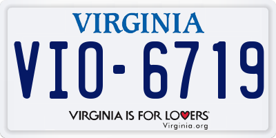 VA license plate VIO6719