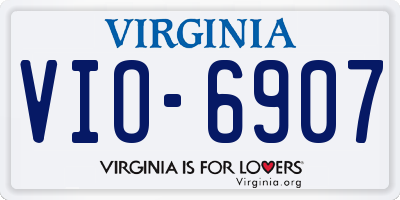 VA license plate VIO6907