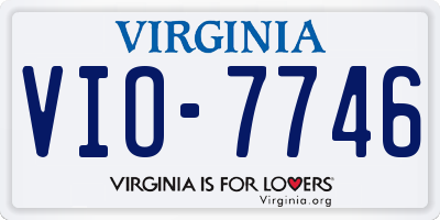 VA license plate VIO7746