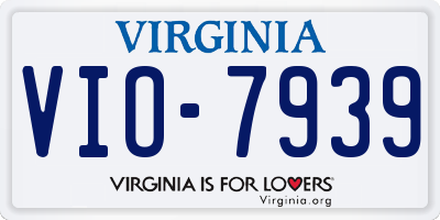 VA license plate VIO7939