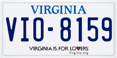 VA license plate VIO8159