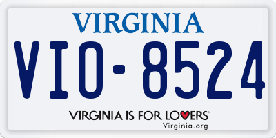 VA license plate VIO8524