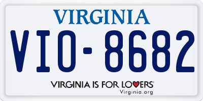VA license plate VIO8682