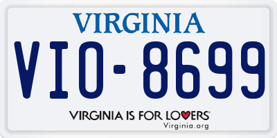 VA license plate VIO8699