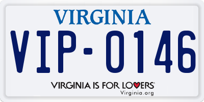 VA license plate VIP0146