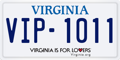 VA license plate VIP1011