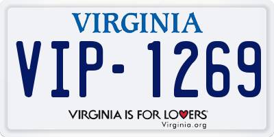 VA license plate VIP1269